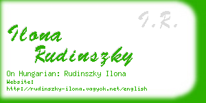 ilona rudinszky business card